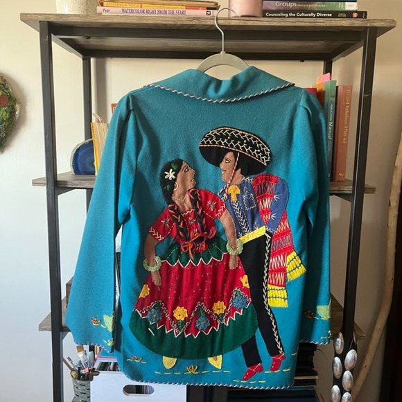 Authentic Vintage Mexican Embroidered Jacket - Picture 4 of 5
